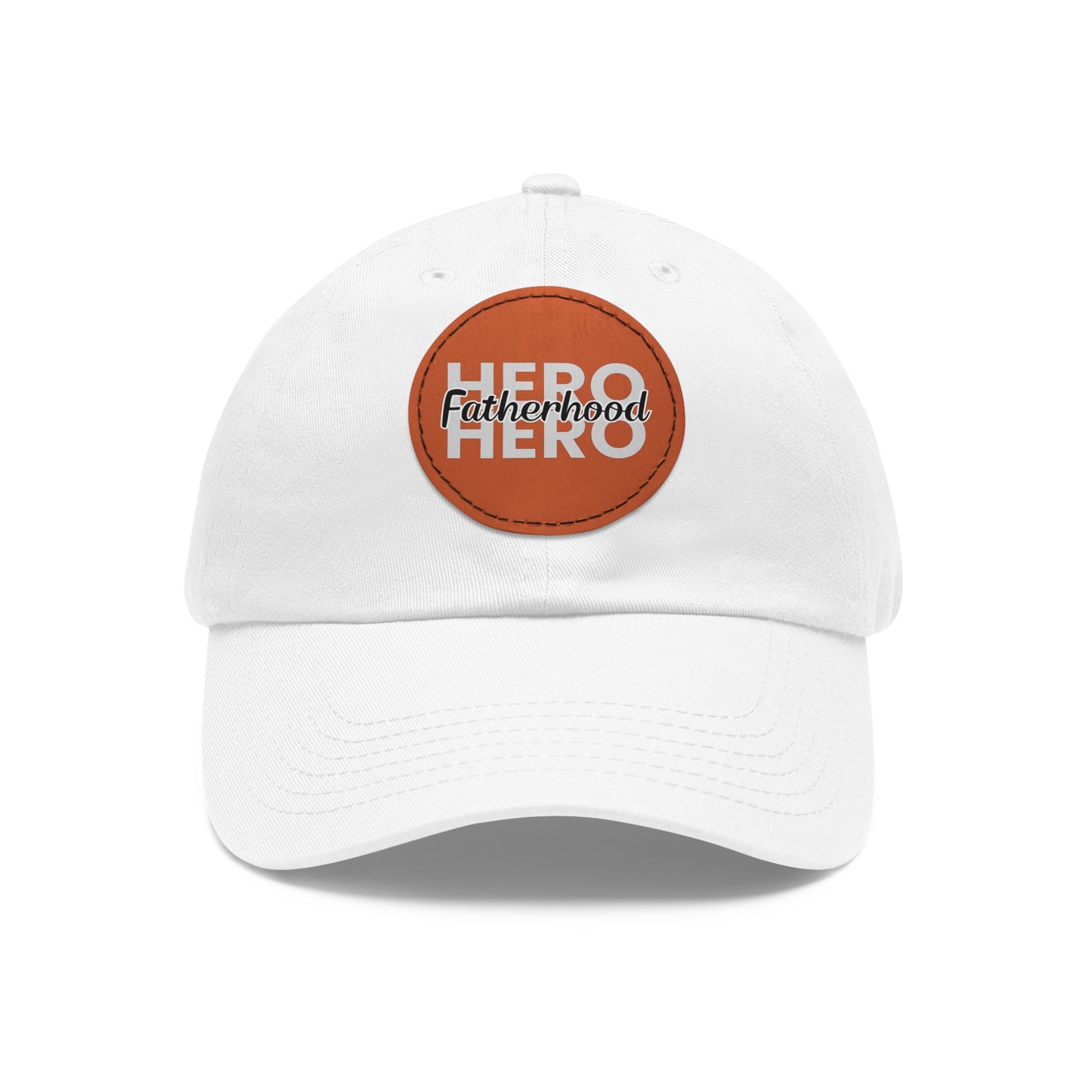 Fatherhood Hero Hat with Leather Patch (Round)