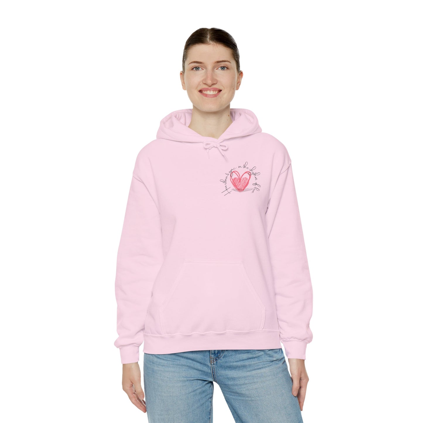 Heartbeats Sync In The Rhythm Of Love Hooded Sweatshirt
