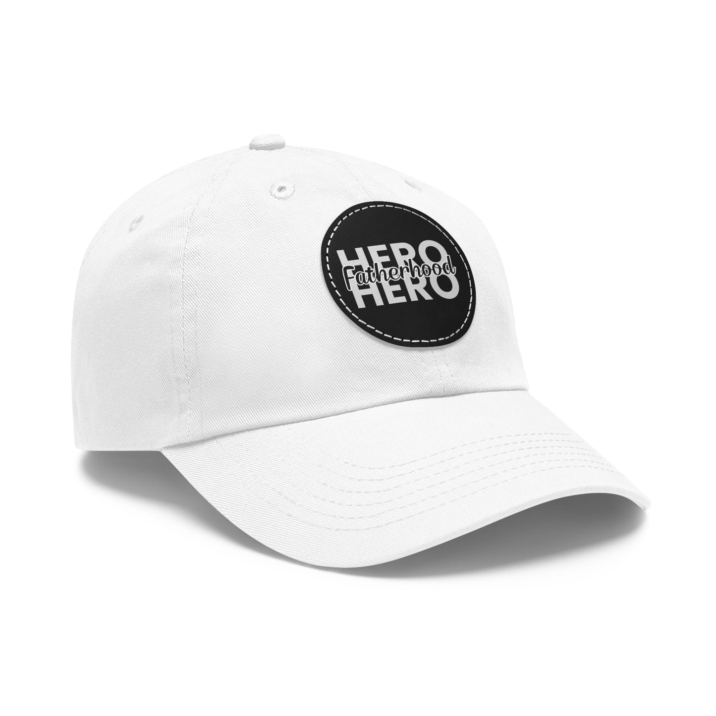 Fatherhood Hero Hat with Leather Patch (Round)