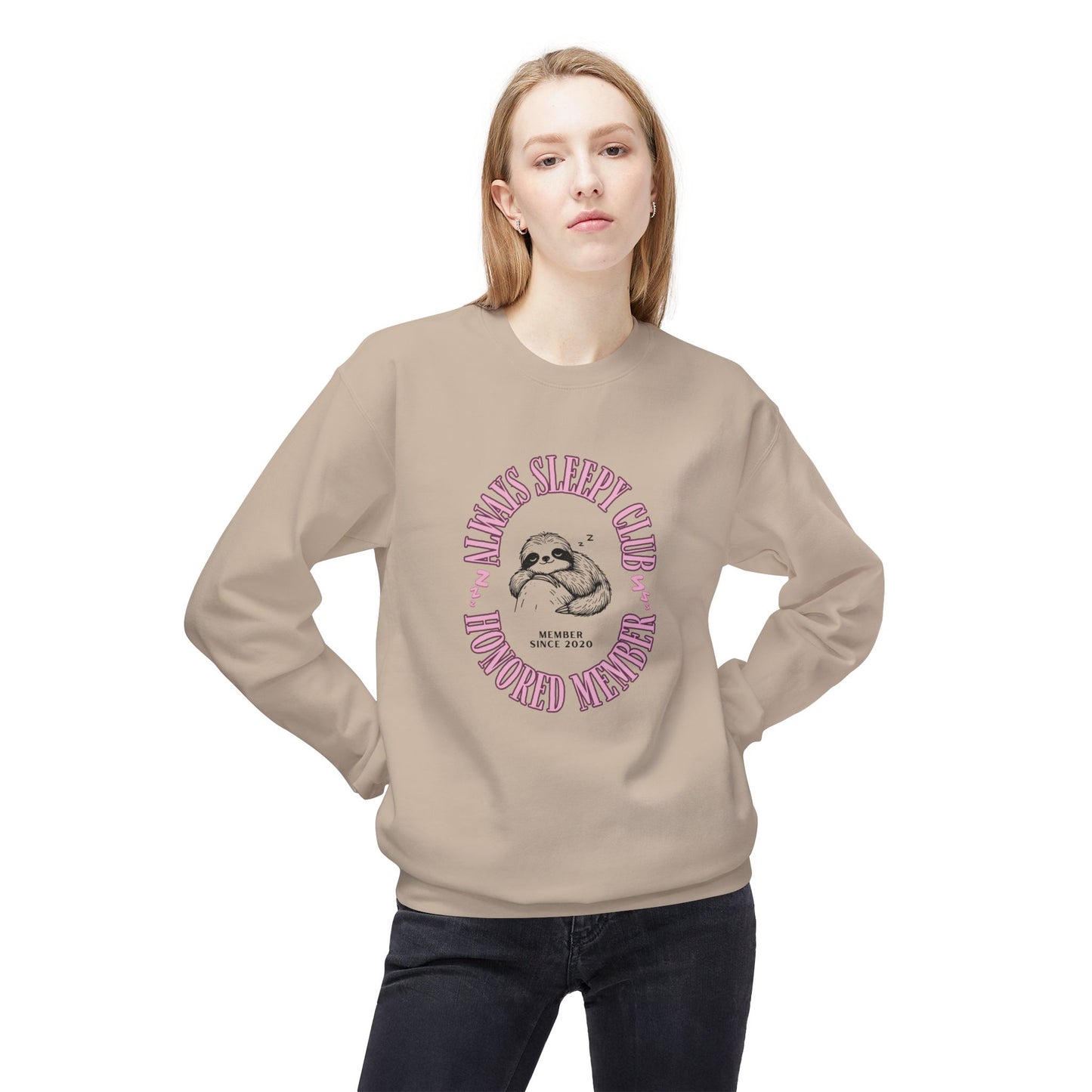 Always Sleepy Club Crewneck Sweatshirt