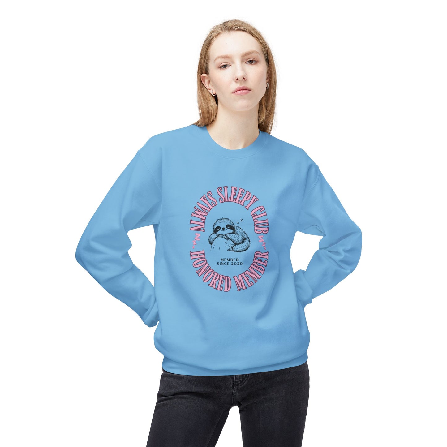 Always Sleepy Club Crewneck Sweatshirt