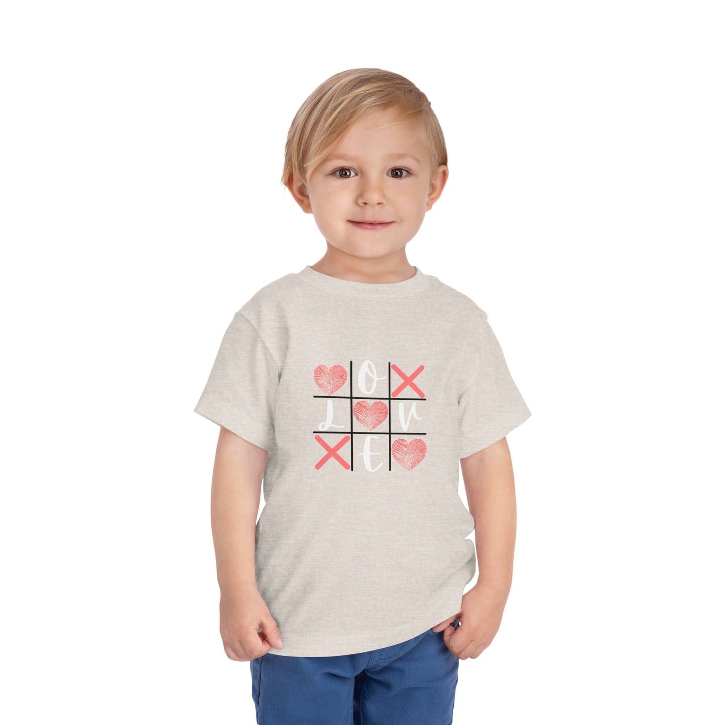 Tic Tac Toe Love Toddler Short Sleeve Tee