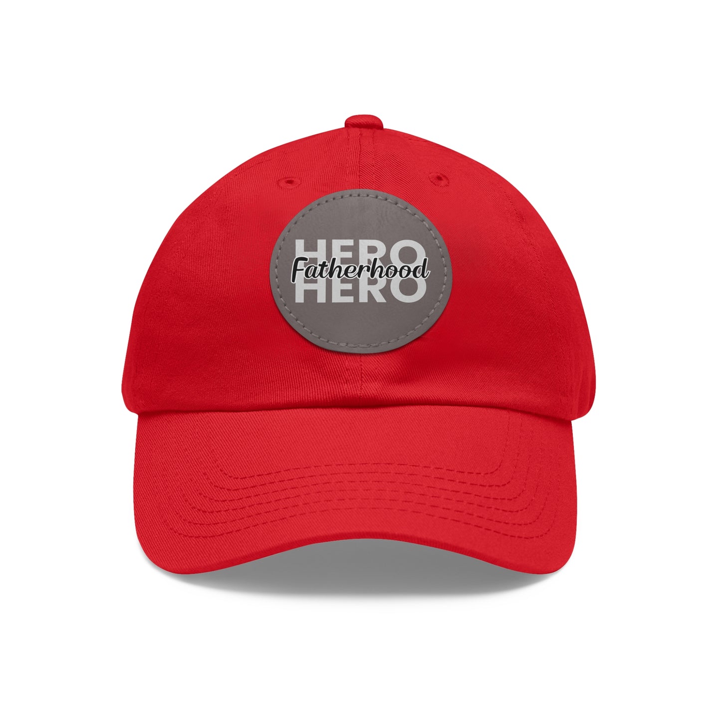 Fatherhood Hero Hat with Leather Patch (Round)