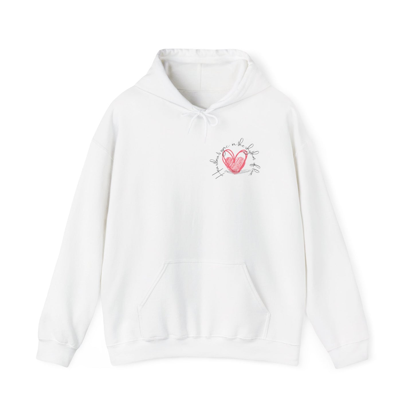 Heartbeats Sync In The Rhythm Of Love Hooded Sweatshirt