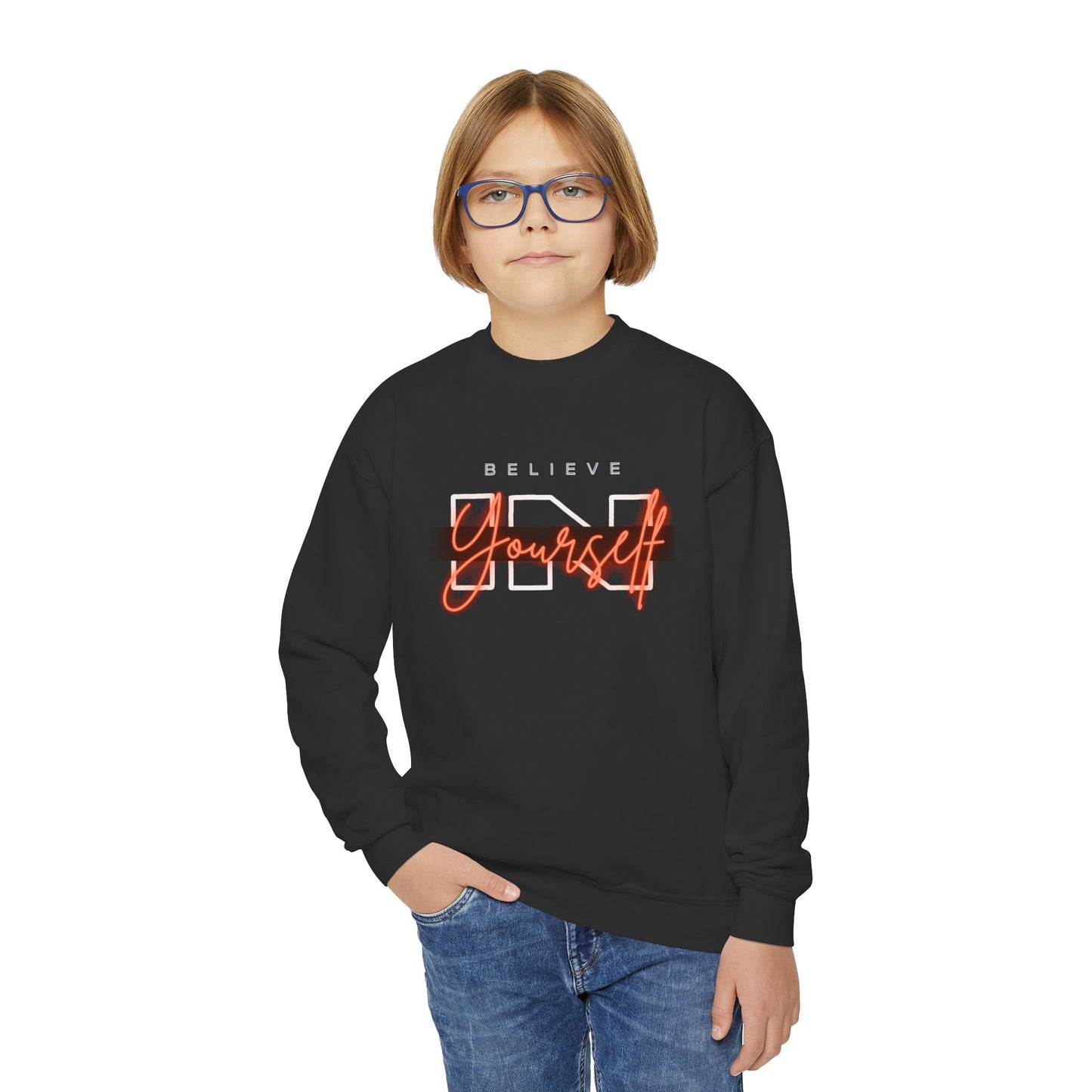 Believe In Yourself Youth Crewneck Sweatshirt