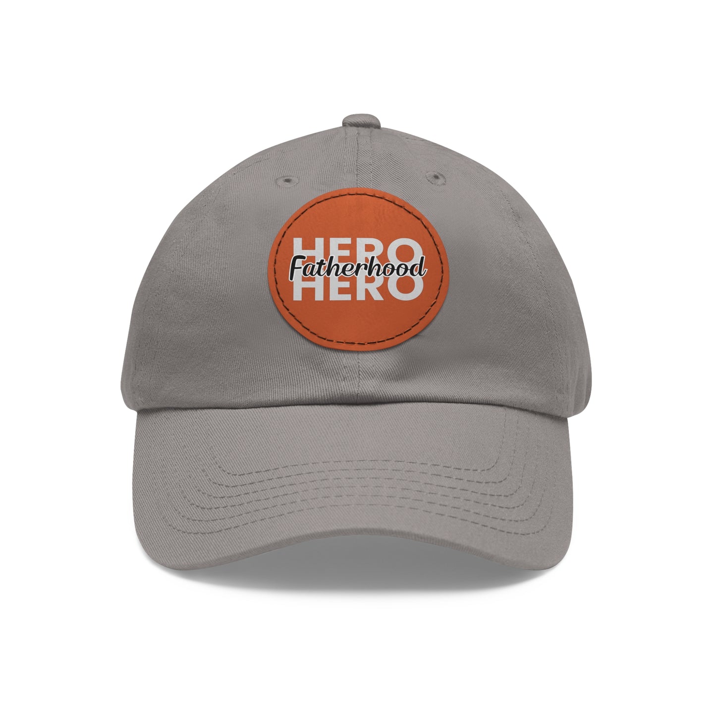Fatherhood Hero Hat with Leather Patch (Round)