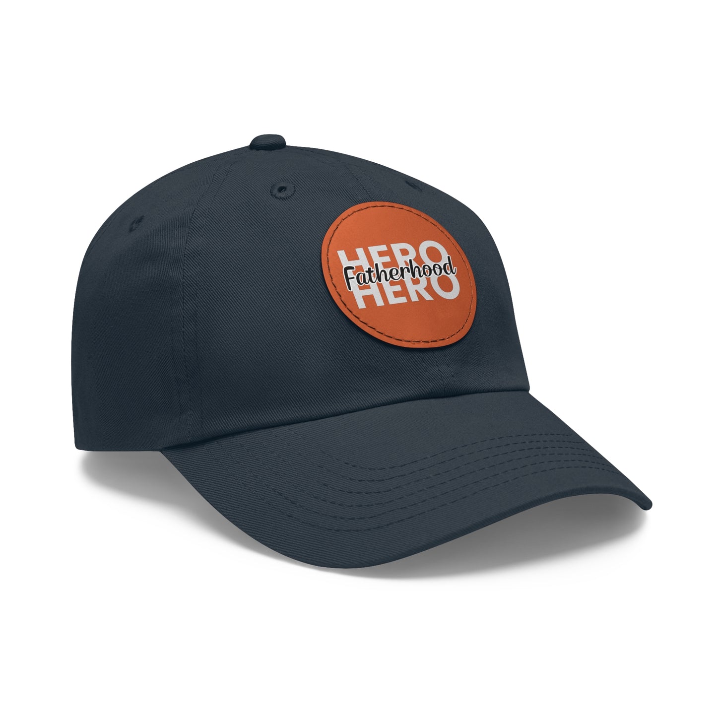 Fatherhood Hero Hat with Leather Patch (Round)