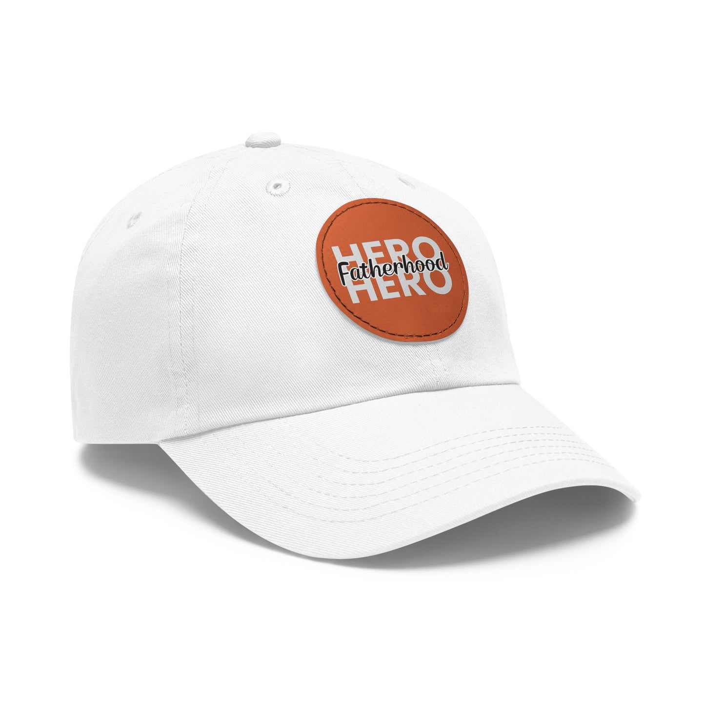 Fatherhood Hero Hat with Leather Patch (Round)