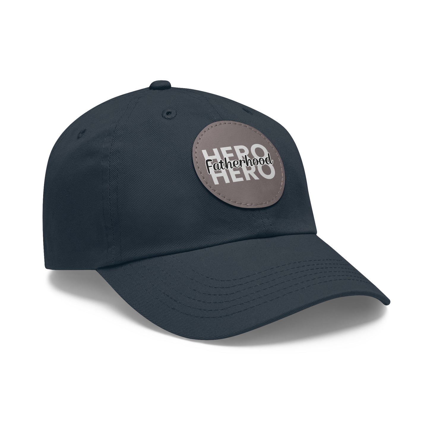 Fatherhood Hero Hat with Leather Patch (Round)