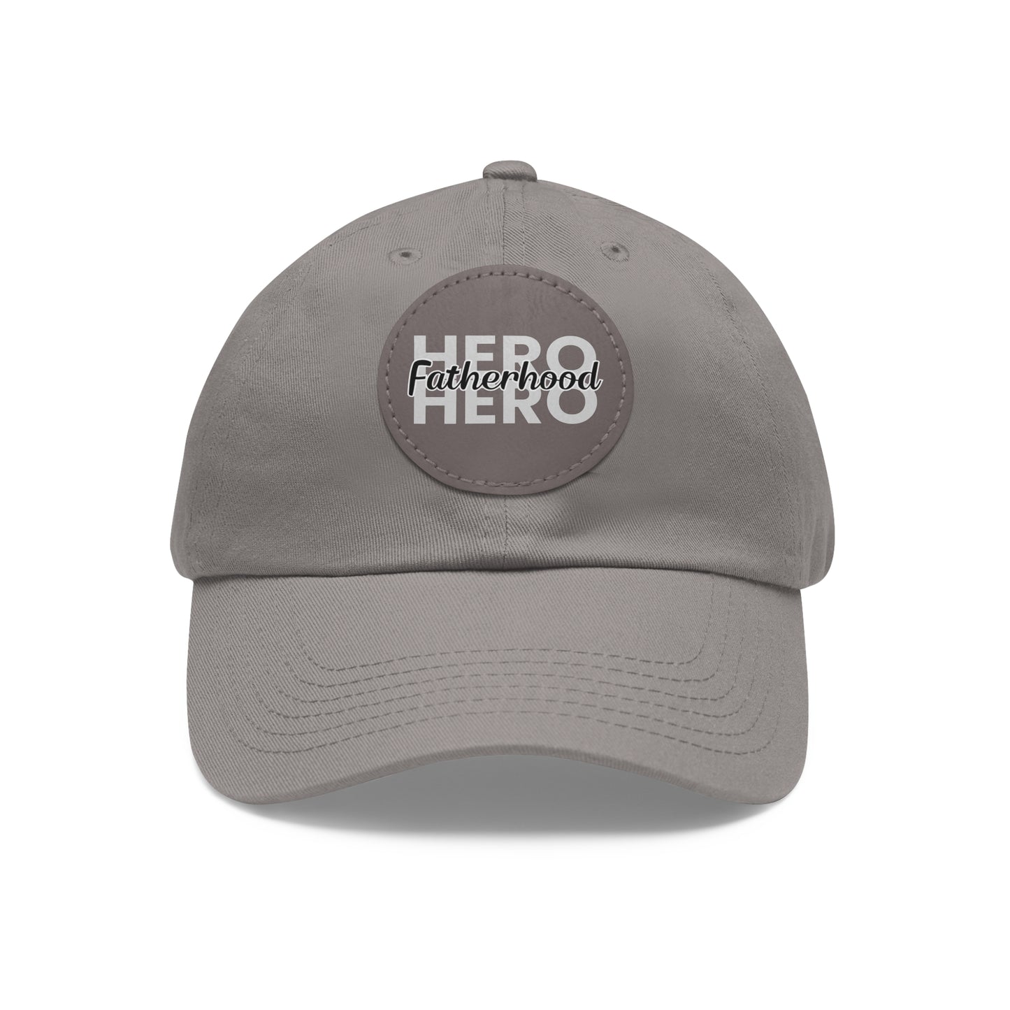 Fatherhood Hero Hat with Leather Patch (Round)