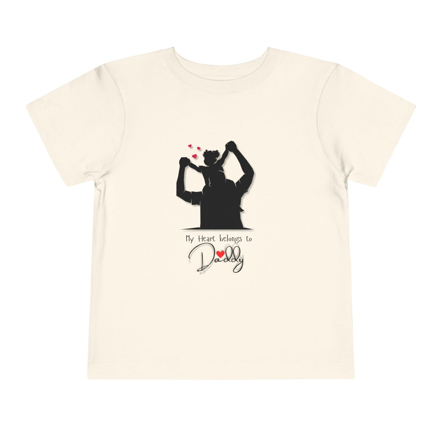My Heart Belongs To Daddy Toddler Short Sleeve Tee