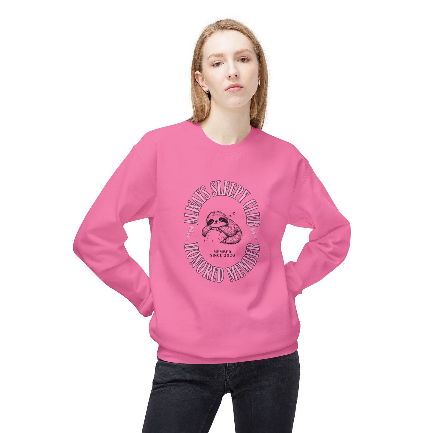 Always Sleepy Club Crewneck Sweatshirt