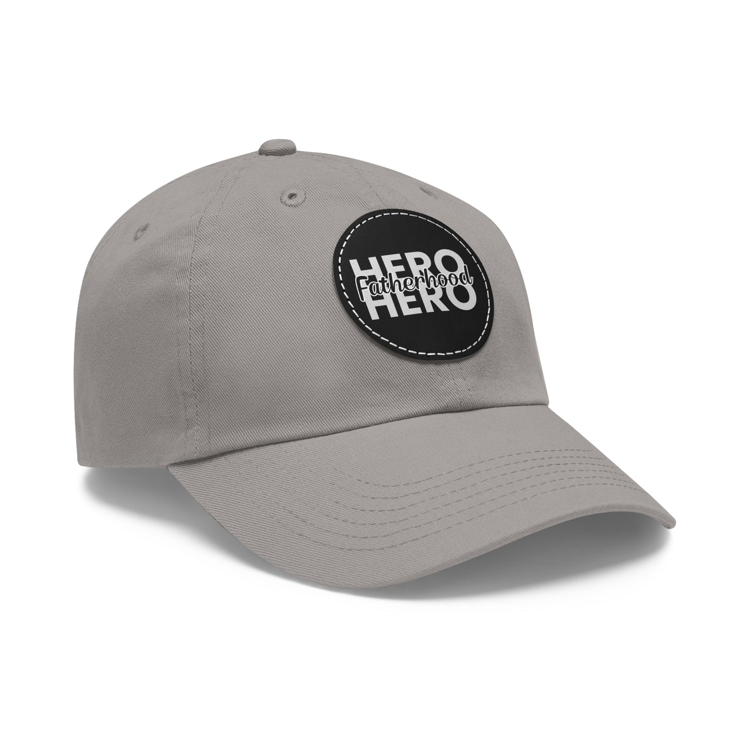 Fatherhood Hero Hat with Leather Patch (Round)