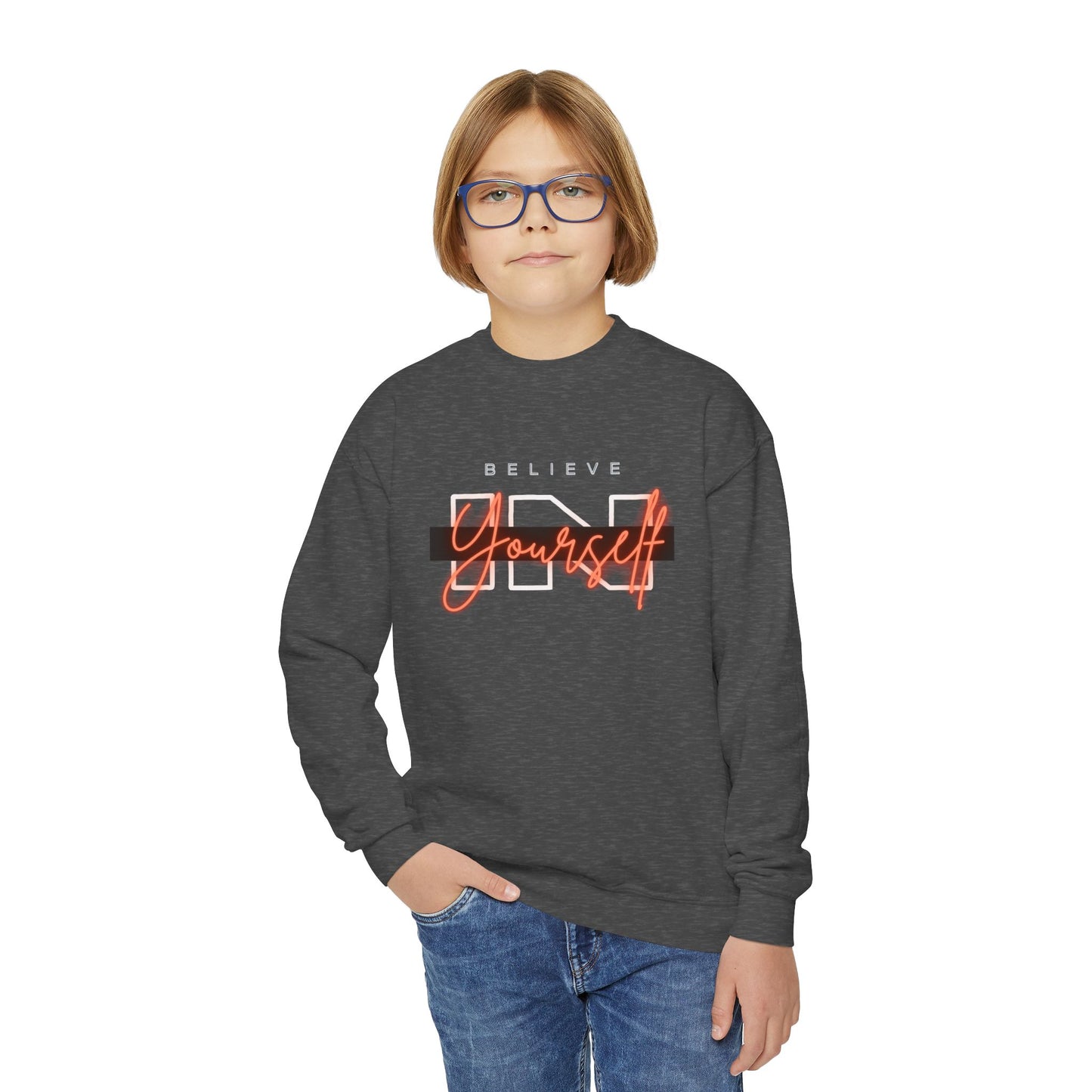 Believe In Yourself Youth Crewneck Sweatshirt