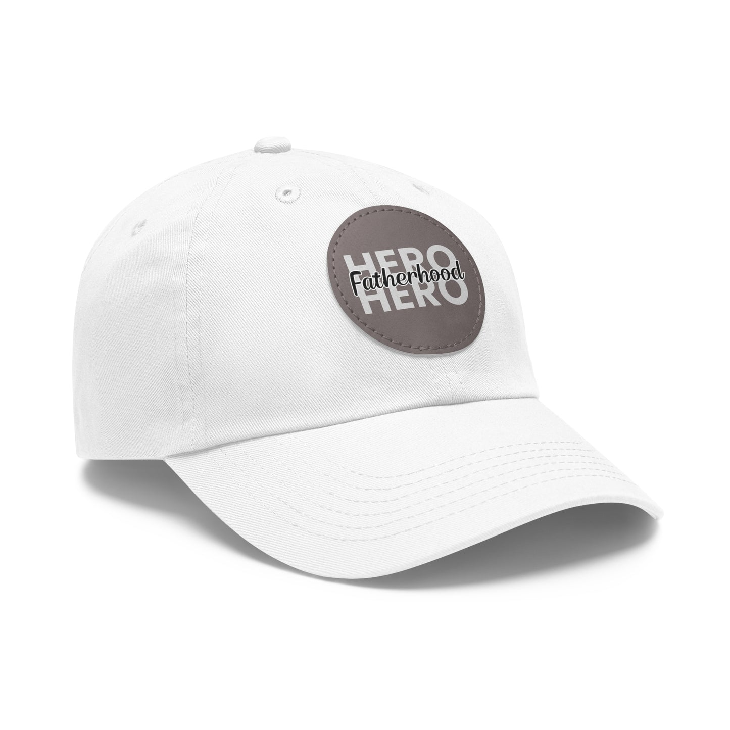 Fatherhood Hero Hat with Leather Patch (Round)