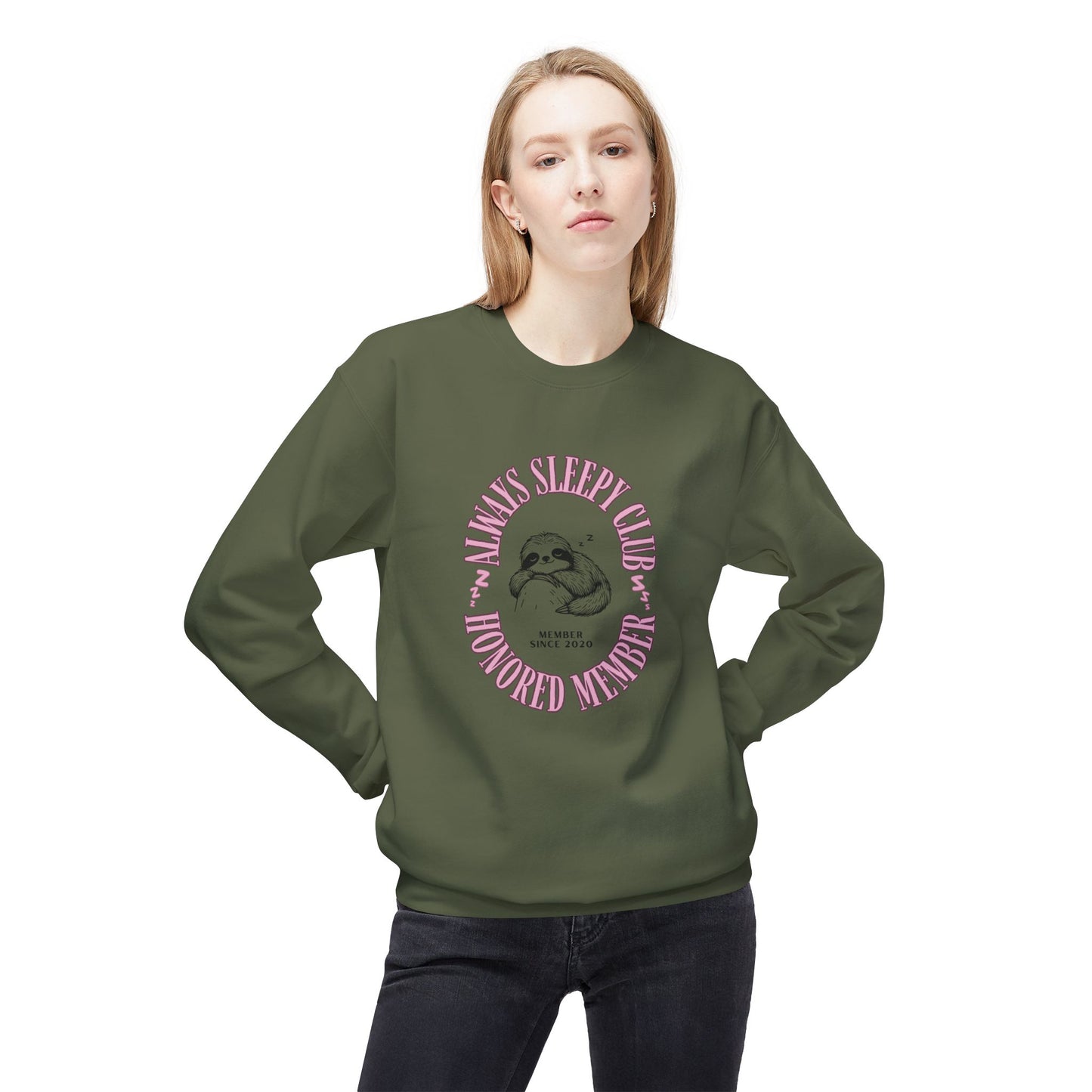 Always Sleepy Club Crewneck Sweatshirt