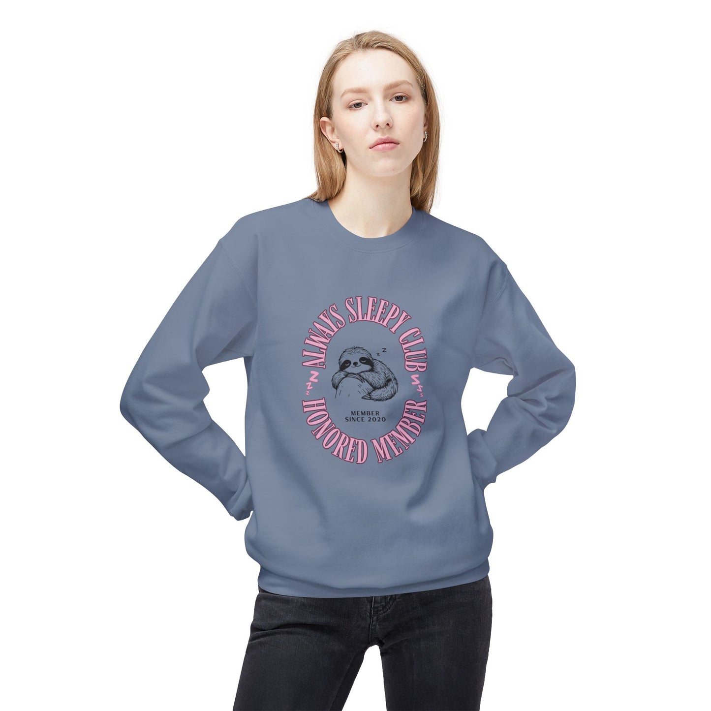 Always Sleepy Club Crewneck Sweatshirt