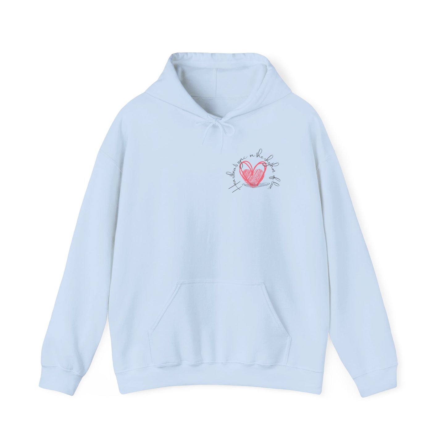 Heartbeats Sync In The Rhythm Of Love Hooded Sweatshirt