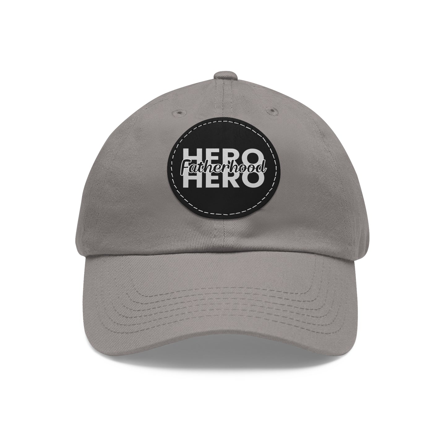 Fatherhood Hero Hat with Leather Patch (Round)