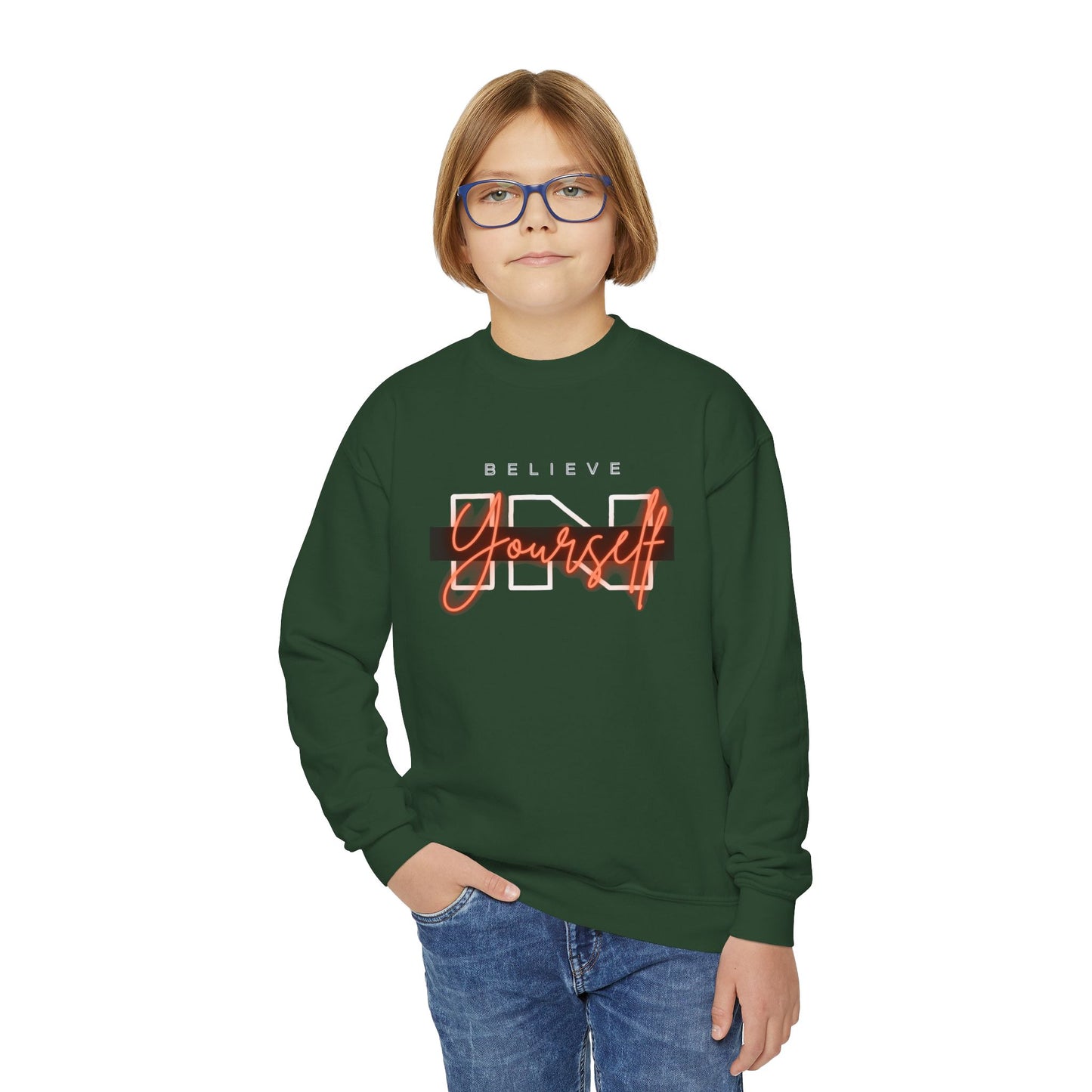 Believe In Yourself Youth Crewneck Sweatshirt