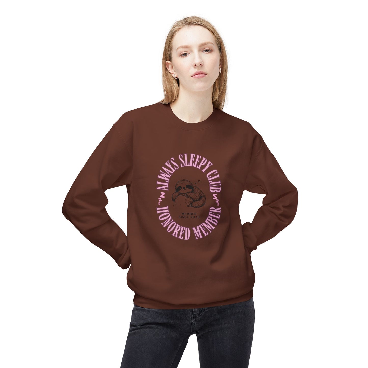Always Sleepy Club Crewneck Sweatshirt