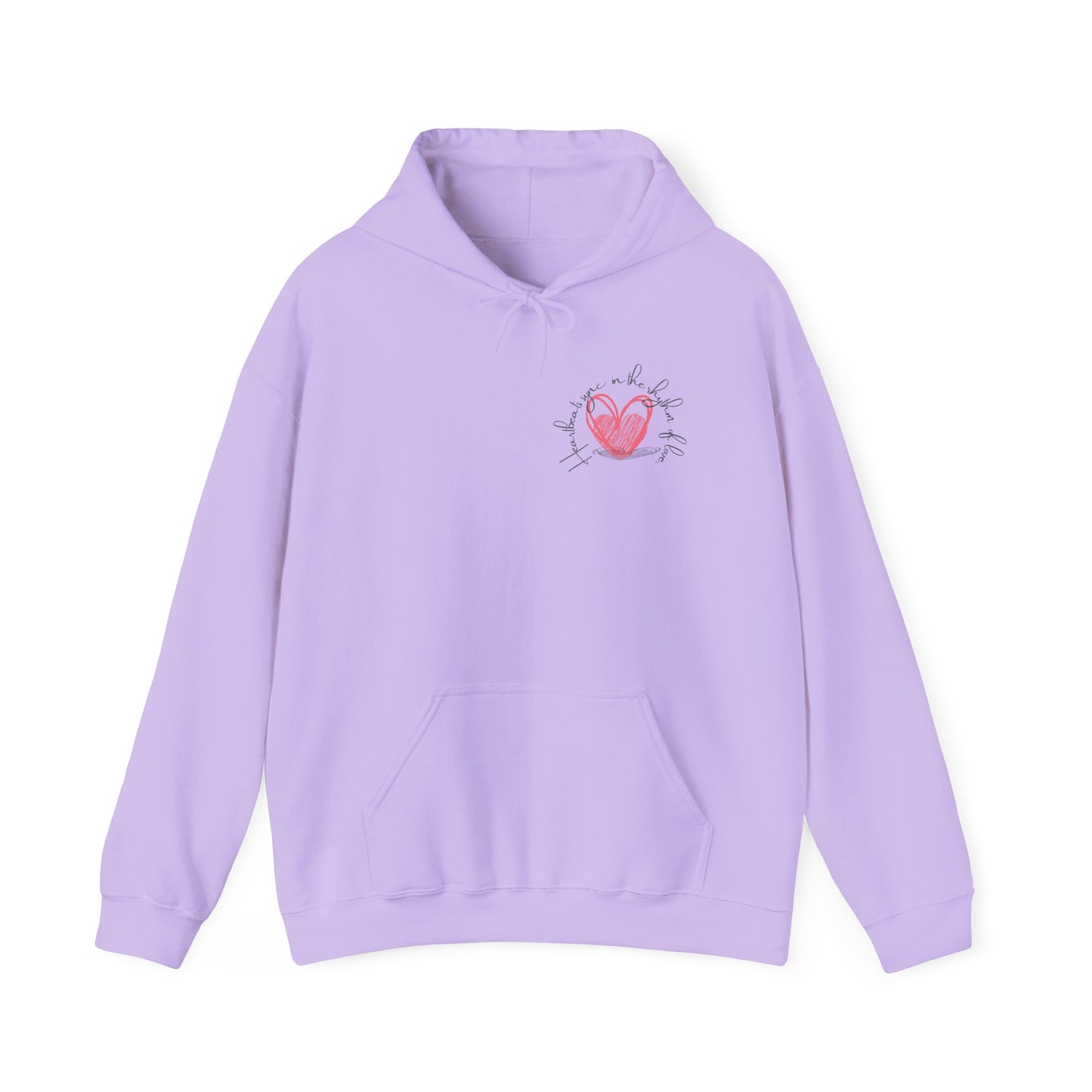 Heartbeats Sync In The Rhythm Of Love Hooded Sweatshirt