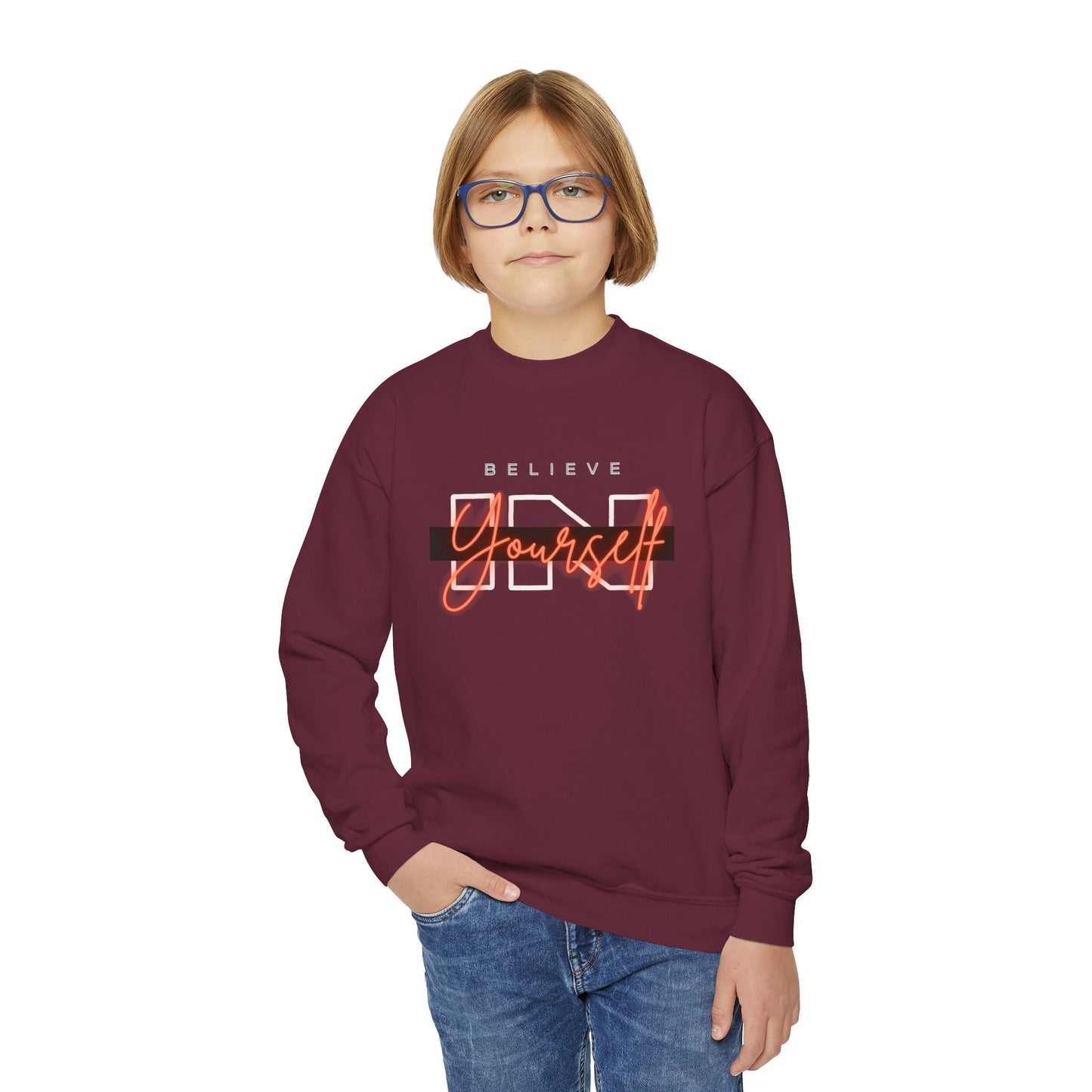 Believe In Yourself Youth Crewneck Sweatshirt