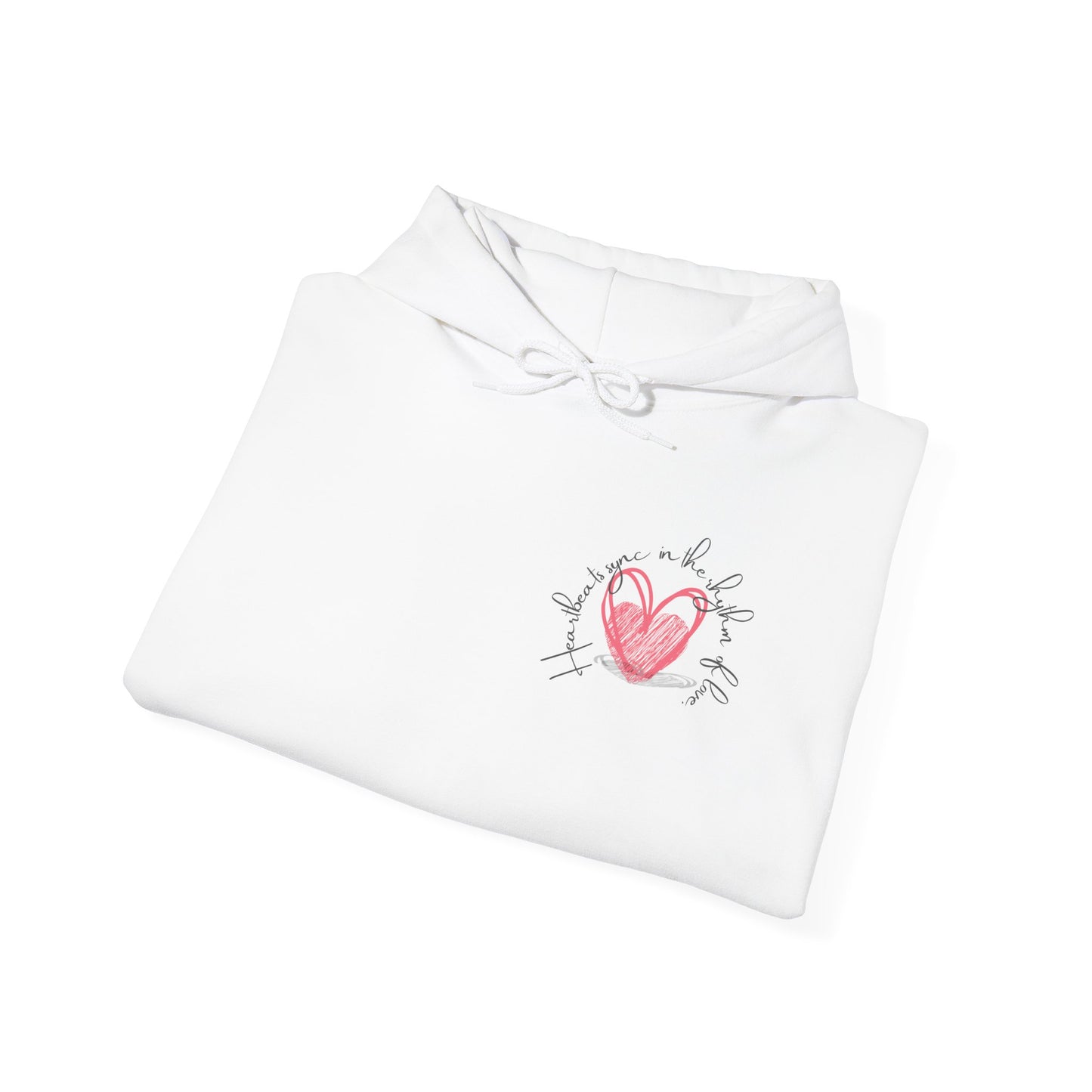 Heartbeats Sync In The Rhythm Of Love Hooded Sweatshirt