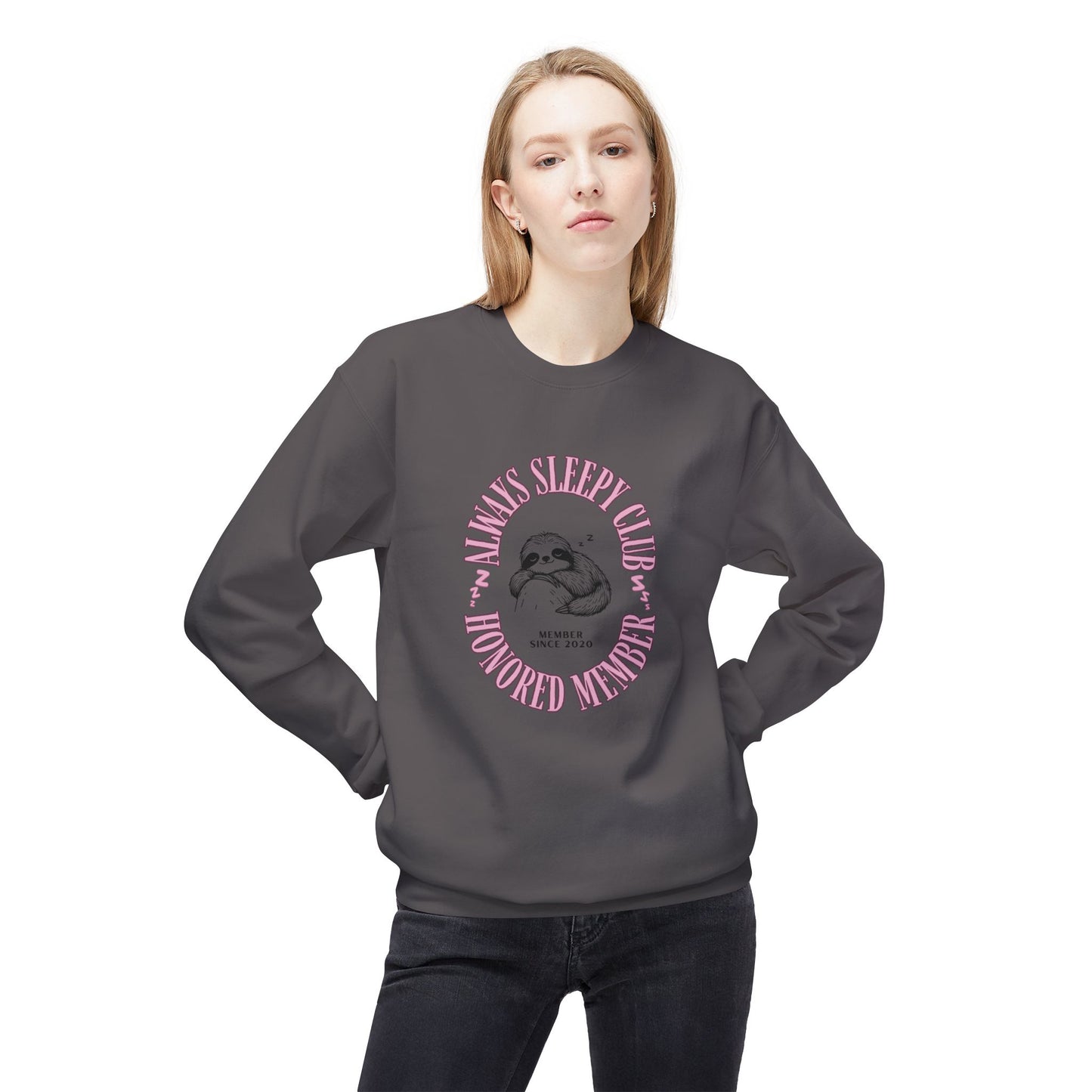 Always Sleepy Club Crewneck Sweatshirt
