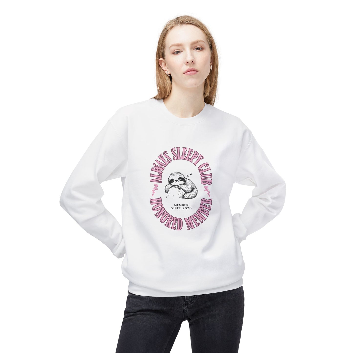 Always Sleepy Club Crewneck Sweatshirt