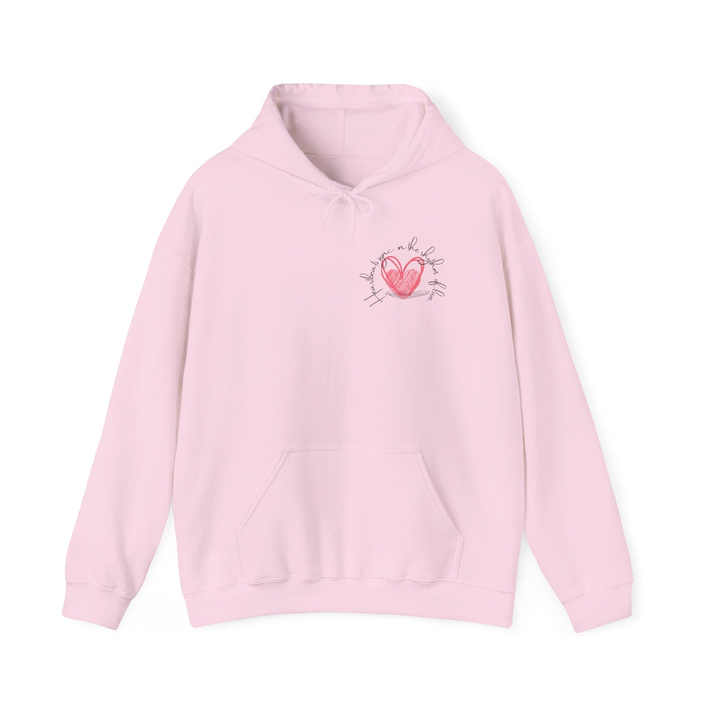 Heartbeats Sync In The Rhythm Of Love Hooded Sweatshirt