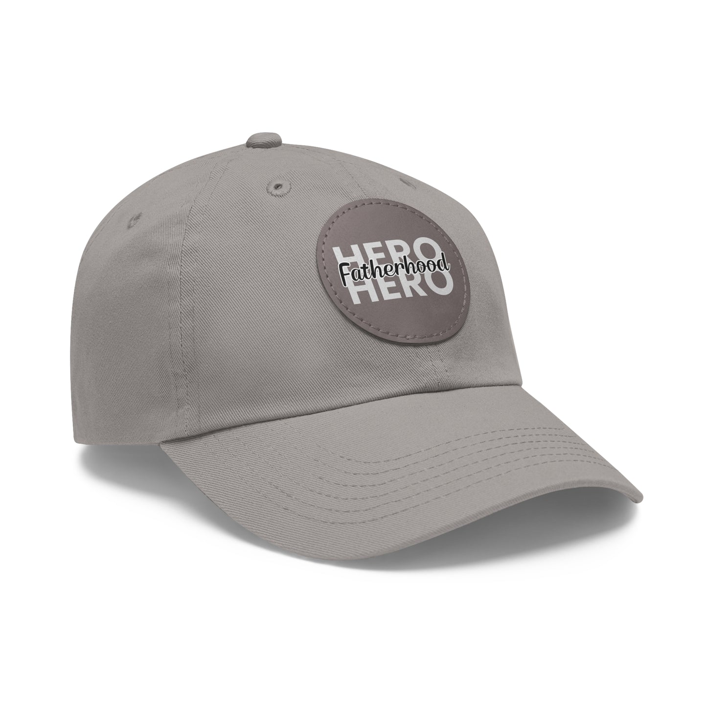 Fatherhood Hero Hat with Leather Patch (Round)