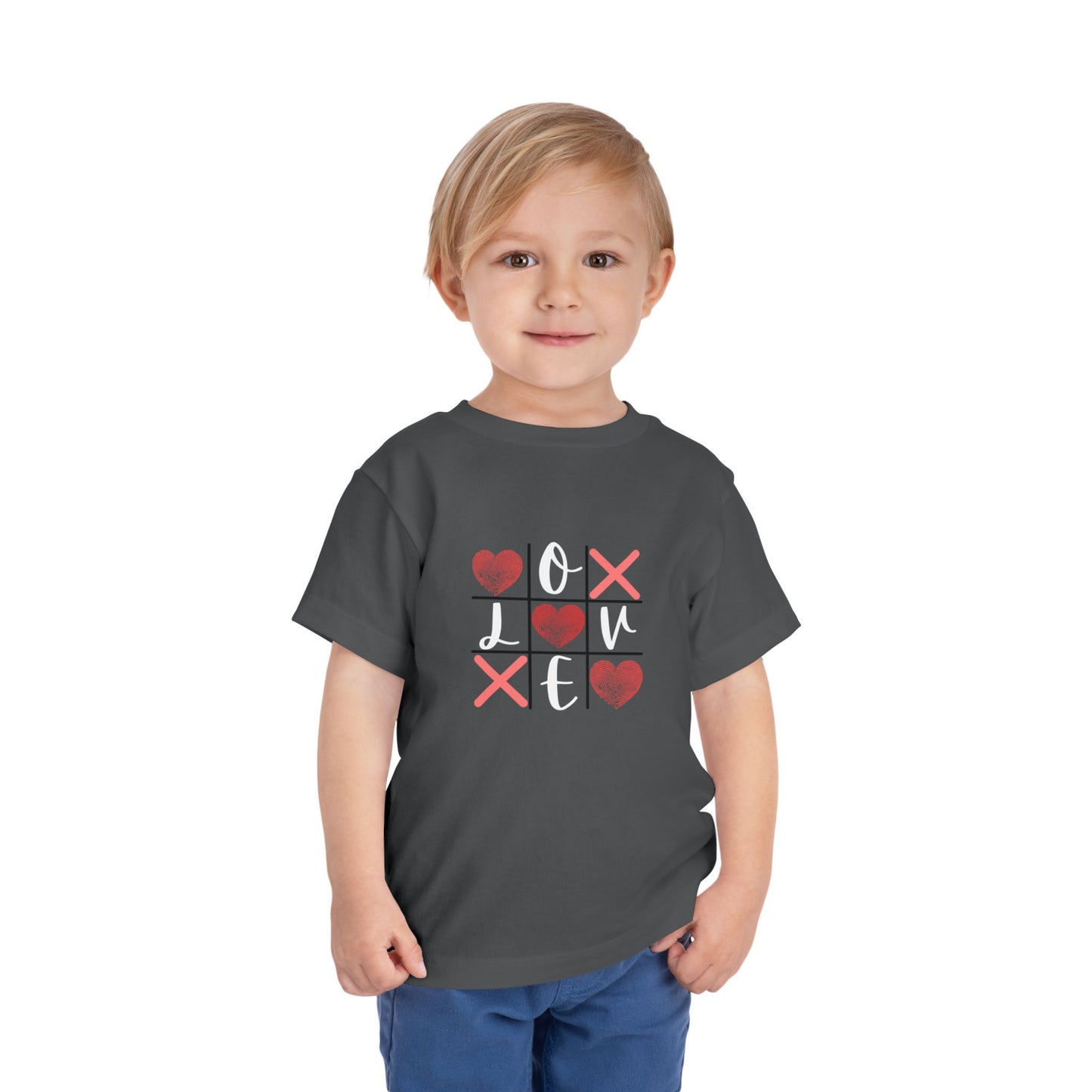 Tic Tac Toe Love Toddler Short Sleeve Tee
