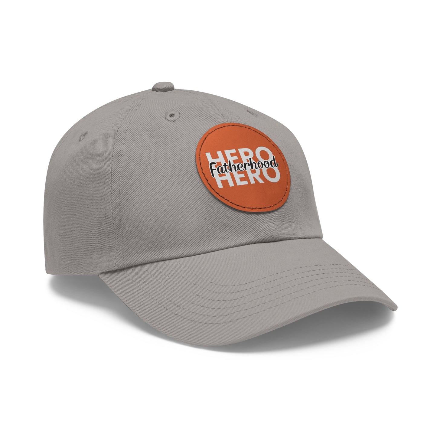 Fatherhood Hero Hat with Leather Patch (Round)