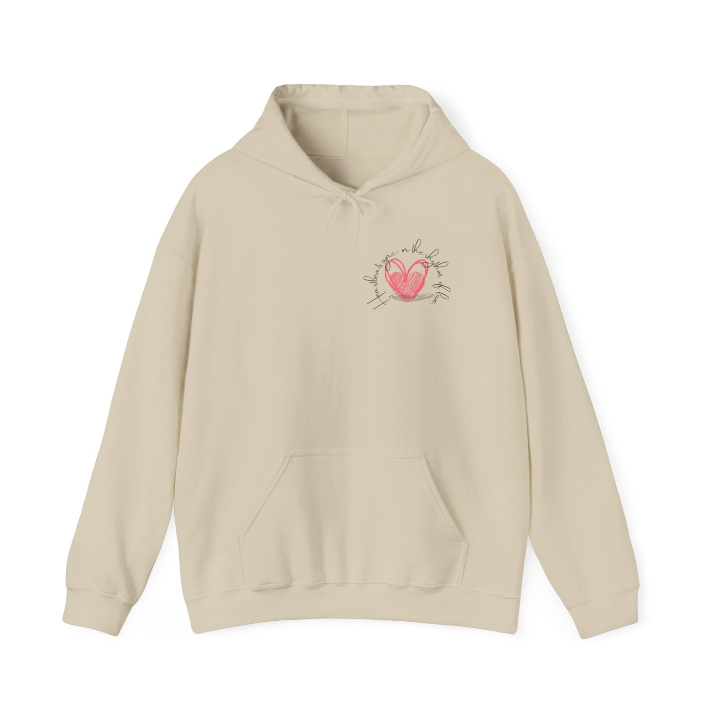 Heartbeats Sync In The Rhythm Of Love Hooded Sweatshirt