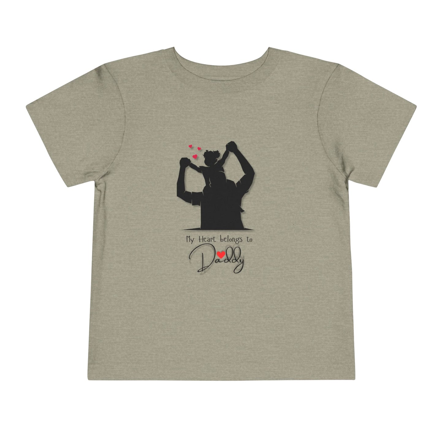 My Heart Belongs To Daddy Toddler Short Sleeve Tee