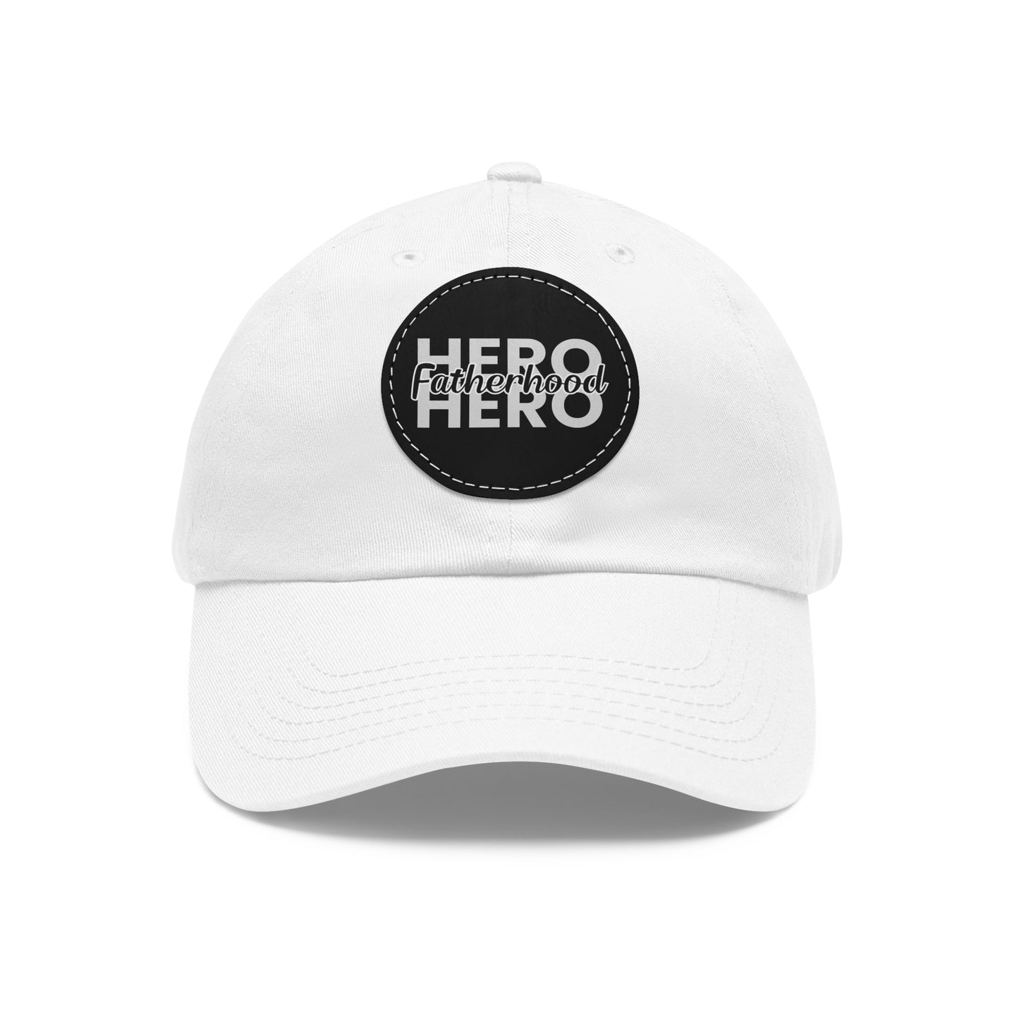 Fatherhood Hero Hat with Leather Patch (Round)