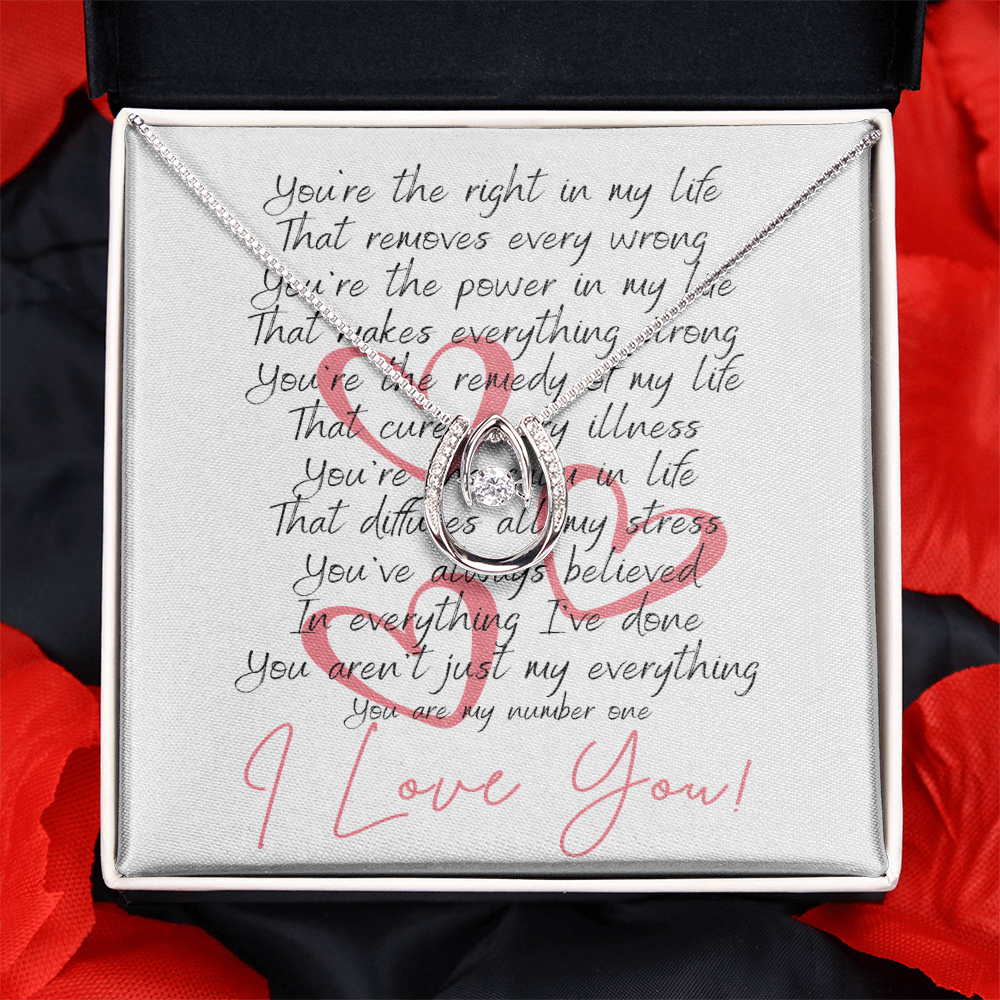 Lucky In Love Necklace with Romantic Poem