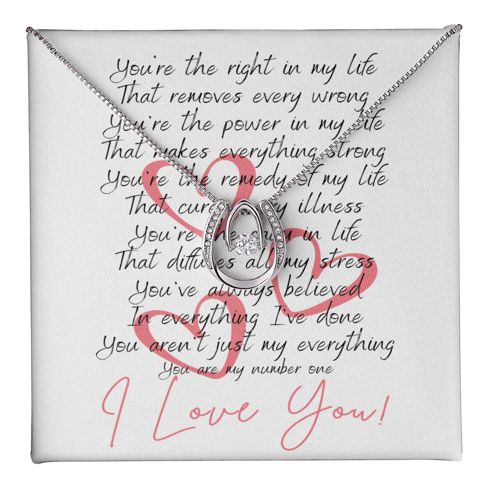 Lucky In Love Necklace with Romantic Poem