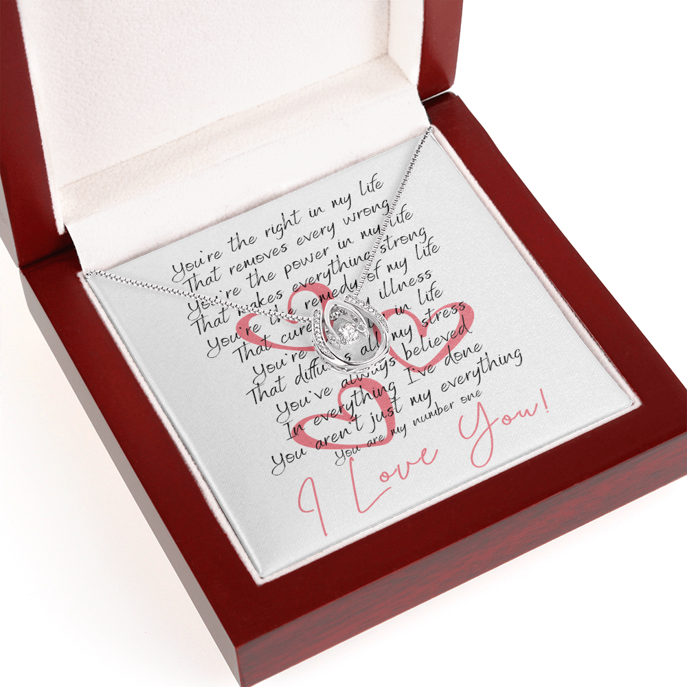 Lucky In Love Necklace with Romantic Poem
