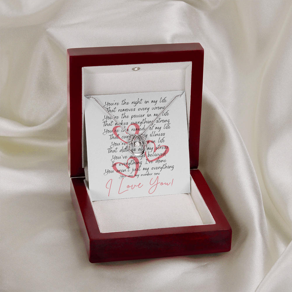 Lucky In Love Necklace with Romantic Poem