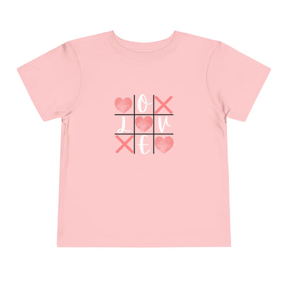 Tic Tac Toe Love Toddler Short Sleeve Tee