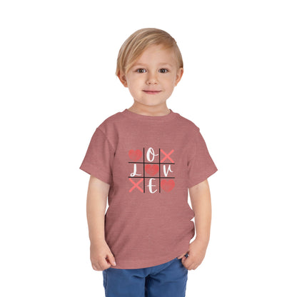 Tic Tac Toe Love Toddler Short Sleeve Tee