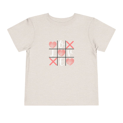 Tic Tac Toe Love Toddler Short Sleeve Tee