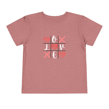 Tic Tac Toe Love Toddler Short Sleeve Tee