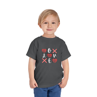 Tic Tac Toe Love Toddler Short Sleeve Tee