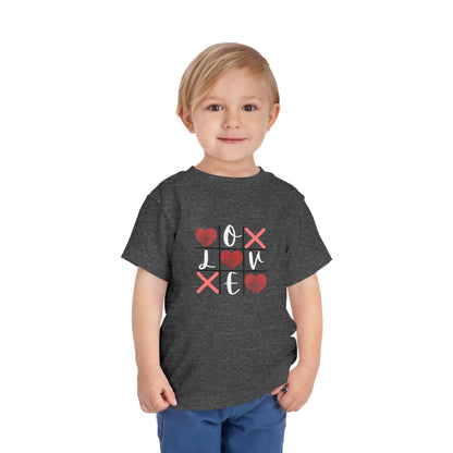 Tic Tac Toe Love Toddler Short Sleeve Tee