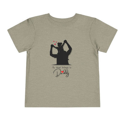 My Heart Belongs To Daddy Toddler Short Sleeve Tee